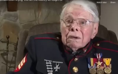 100 Year Old Veteran U.S. Marine Breaks Down Crying “this isn’t the country we fought for”