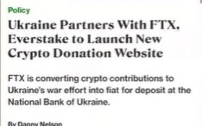 UPDATED 11:34 AM SATURDAY — UKRAINE “MILITARY AID” FROM USA — WAS INVESTED IN CRYPTO “FTX” BY UKRAINE!