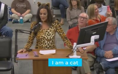 Mom Dresses Up As A Cat At A School Board Meeting To Prove A Point