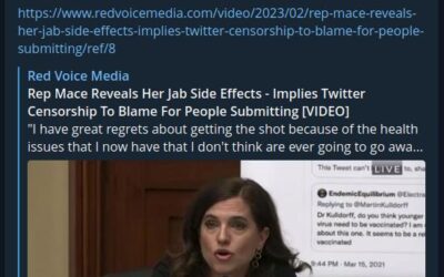 Rep Mace Reveals Her Jab Side Effects – Implies Twitter Censorship To Blame For People Submitting [VIDEO]