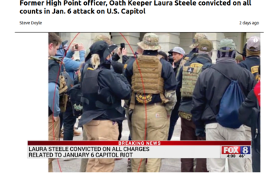 Former High Point, NC officer, Oath Keeper Laura Steele convicted on all counts in Jan. 6 attack on U.S. Capitol