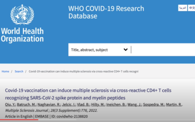 WHO Admits Covid Vaccine Can Trigger Multiple Sclerosis