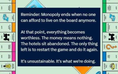 Monopoly Ends When No One Can Afford To Live On The Board! Almost There….