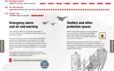 Sweden Issues Emergencies / War-Preps Brochure to EVERY Home!