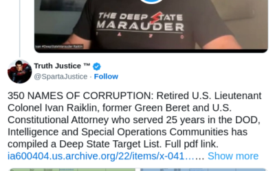 JUSTICE FOR AMERICA AND TRUMP: Former U.S. Green Beret and U.S. Constitutional Attorney confirms the FBI is America’s #1  most dangerous Domestic Terrorist Organization and the Department of Justice is the Enemy of America and our Constitutional Order. He promises to crush them.