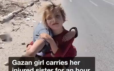 Gazian Girl Carries Her Sister For An Hour Trying To Reach Help.