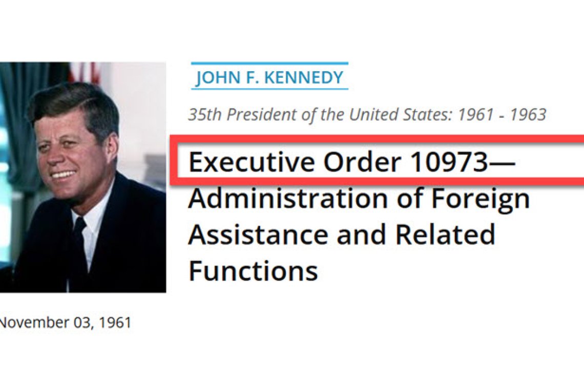 Proof: “USAID” Created by . . . . . . . EXECUTIVE ORDER