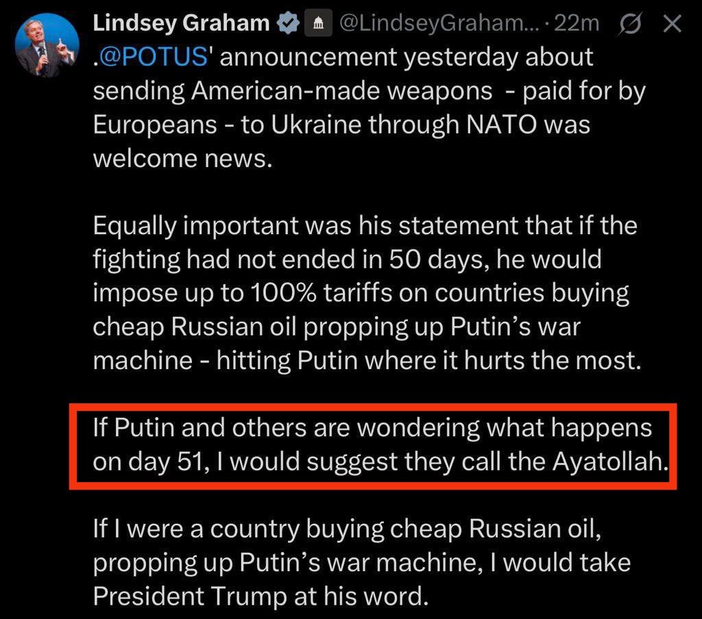 Piece Of Shit Senator Graham Threatens to Strike Russia Directly Trying To Start WW3!