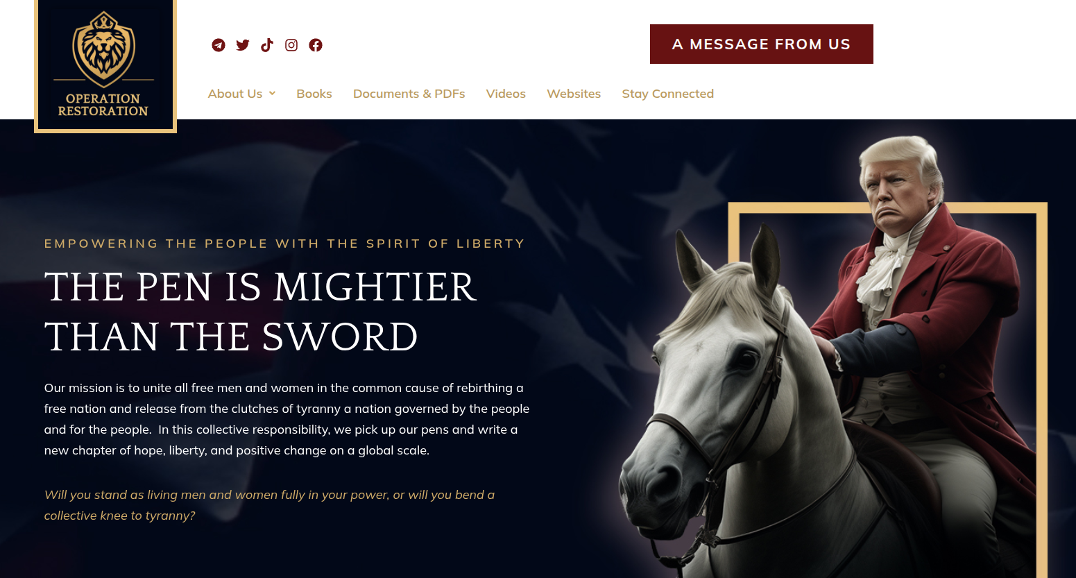 Empowering the People with the Spirit of Liberty THE PEN IS MIGHTIER THAN THE SWORD