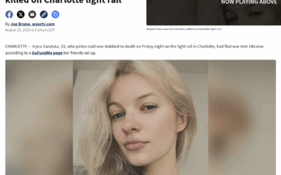 Woman flees war-torn Ukraine, killed on Charlotte light rail by American Asshole! If You Think The US Is A Safe Country, Your Not Paying Attention!