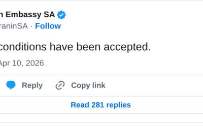 Additional UPDATE 11:18 PM EDT — FLASH: U.S. RELEASING $6 BILLION IN “FROZEN” IRAN ASSETS